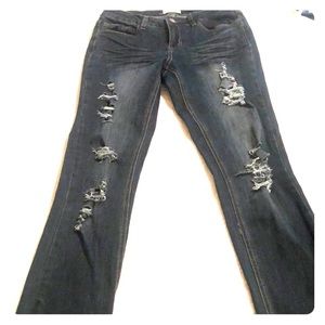 Mind Code distressed skinny jeans